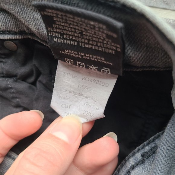 REVOLVE Black Orchid Bardot Straight Frayed Hem Jeans in Ghost Town Gray Size 25 - Picture 10 of 10